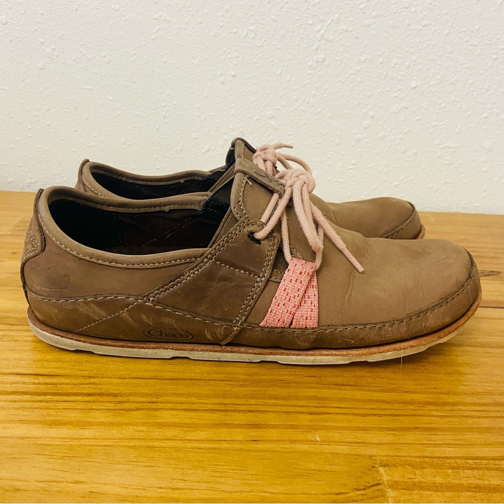 Chaco Caribou Brown and Pink Loafer Shoe - Picture 5 of 10